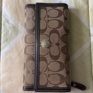 Coach checkbook wallet